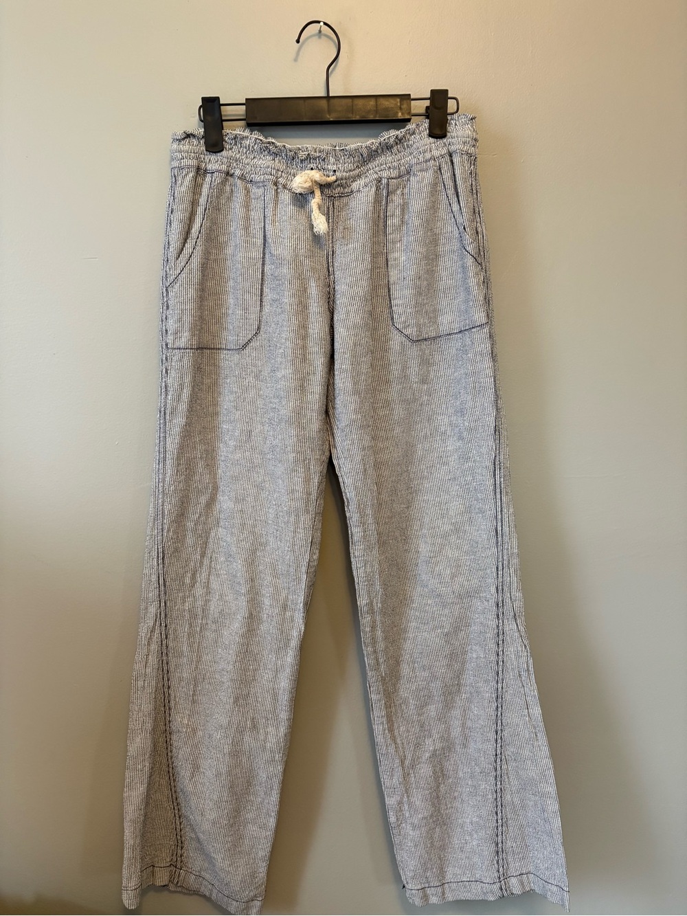 APRICOT Light Gray Wide Leg Drawstring Pants